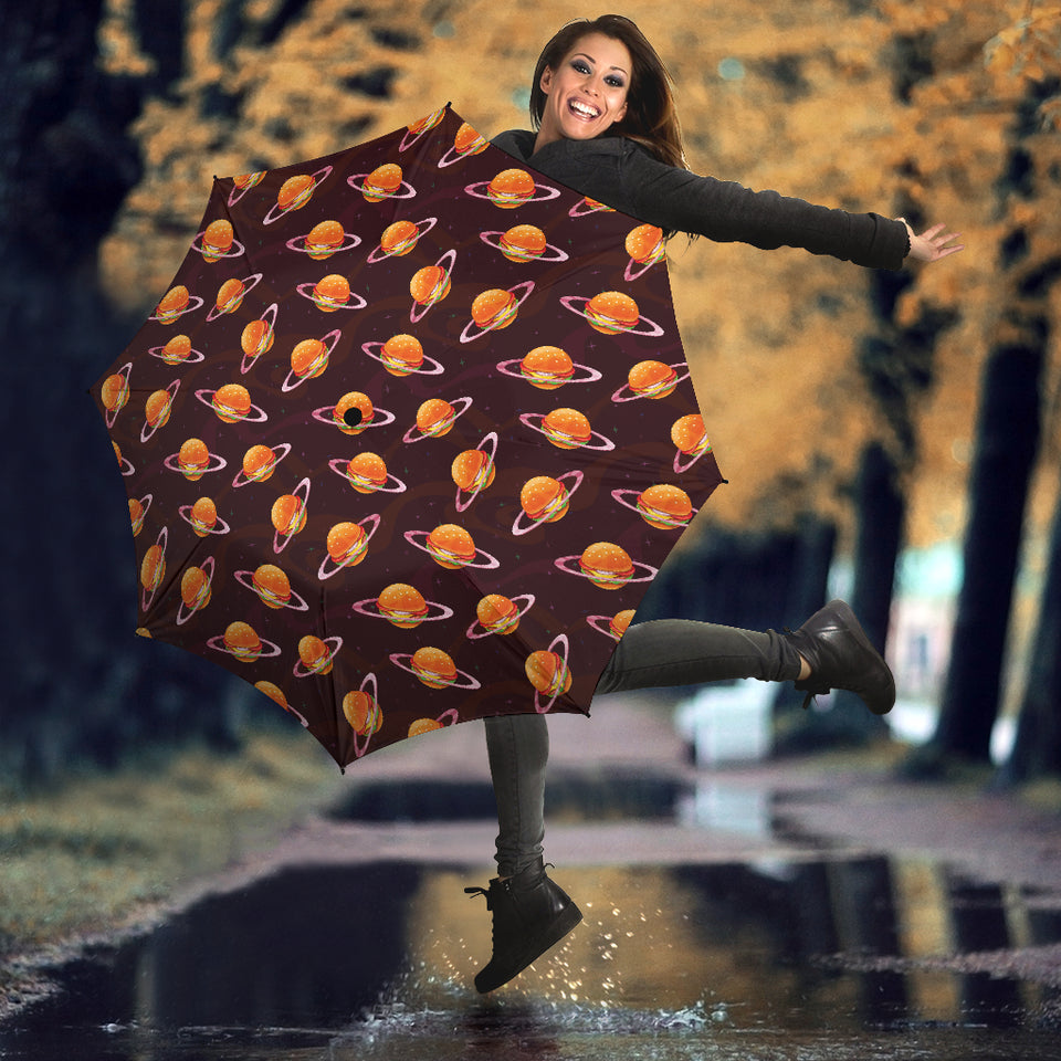 Hamburger Pattern Print Design 05 Umbrella