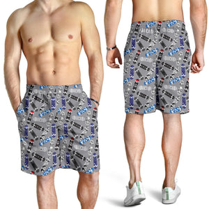 Skate Board Pattern Print Design 03 Men Shorts