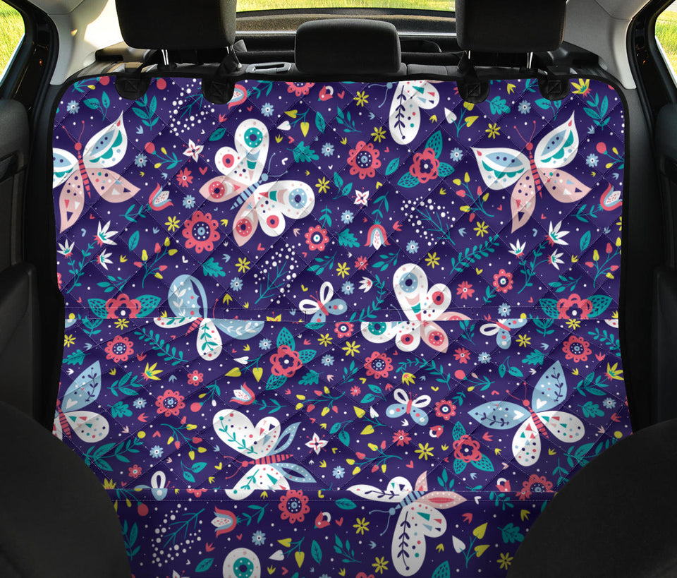 Colorful Butterfly Flower Pattern.Eps Dog Car Seat Covers