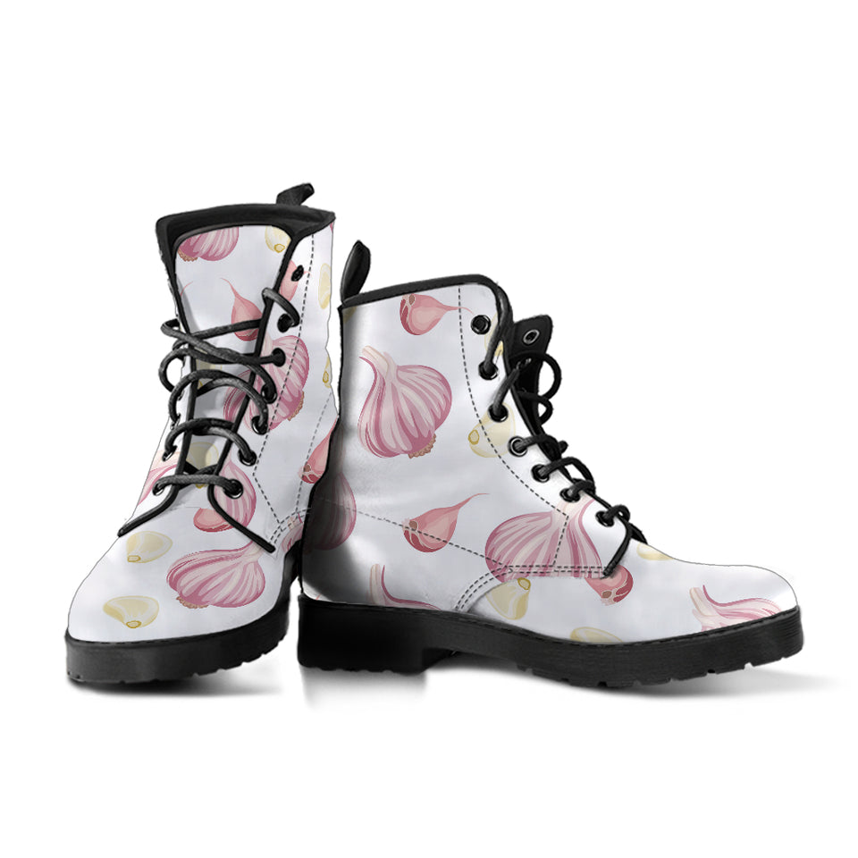 Garlic Pattern Leather Boots