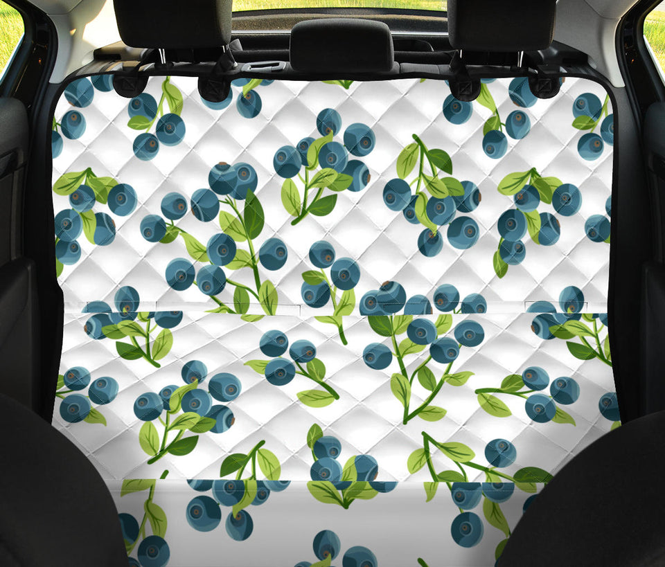 Blueberry White Background Dog Car Seat Covers