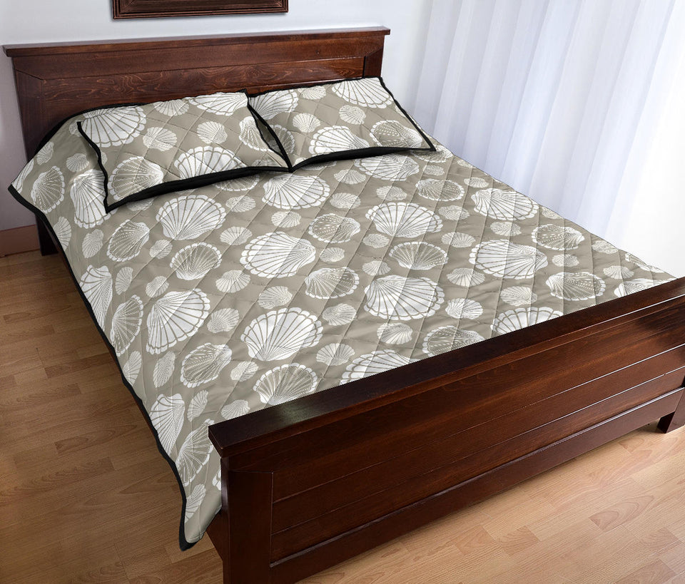 Scallop shell pattern Quilt Bed Set