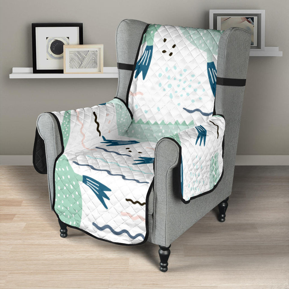 Crocodile diver pattern Chair Cover Protector