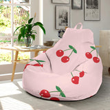 Cherry Pattern Pink Background Bean Bag Cover
