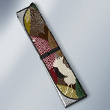 Japanese Cranes Flying Forest Dot Pattern Car Sun Shade