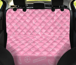 Sweet Candy Pink Background Dog Car Seat Covers