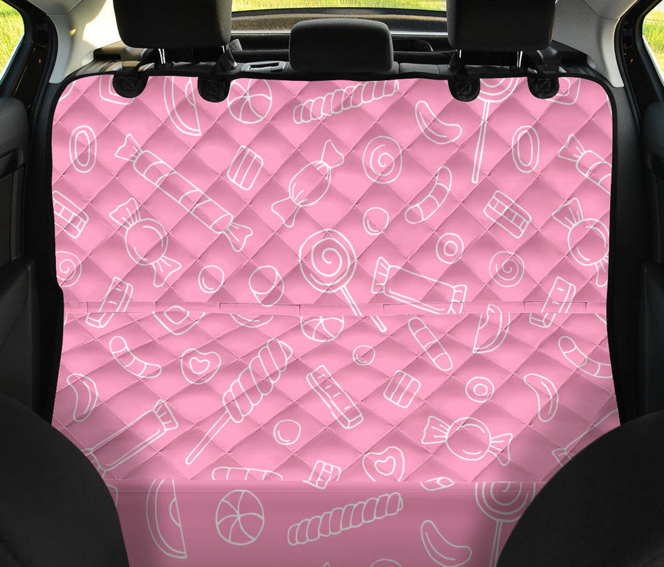 Sweet Candy Pink Background Dog Car Seat Covers
