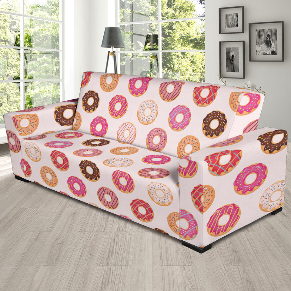 Colorful Donut Pattern Sofa Slipcover