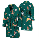 Kangaroo Leaves Pattern Men'S Bathrobe