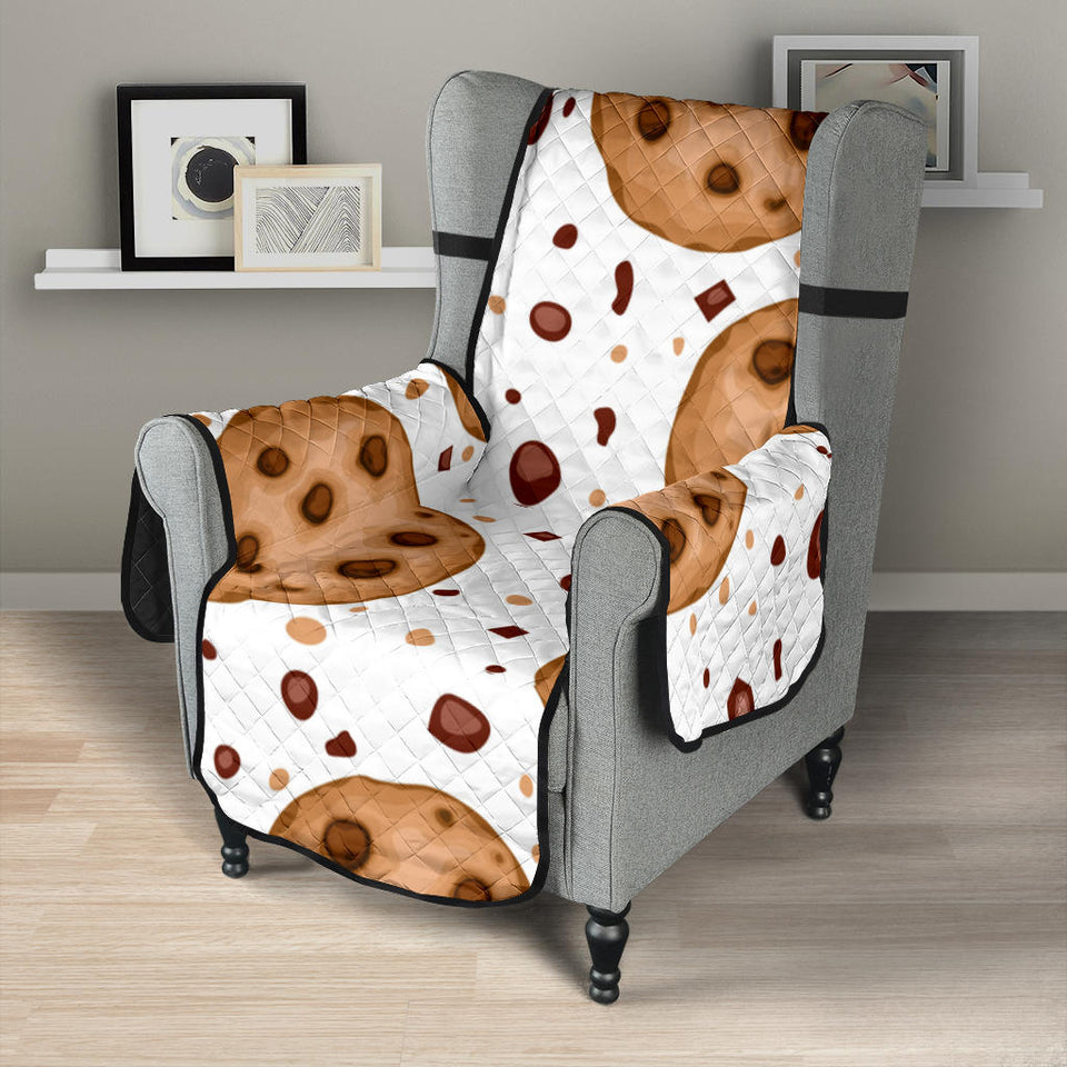 chocolate chip cookie pattern Chair Cover Protector