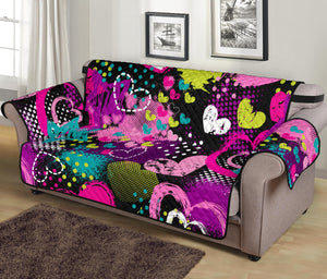 heart dot wave star creative design pattern Sofa Cover Protector