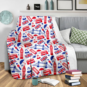 British Pattern Print Design 01 Premium Blanket