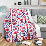 British Pattern Print Design 01 Premium Blanket