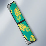 Pineapples Pattern Green Background Car Sun Shade