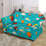 Hot Air Balloon Sky Pattern Loveseat Couch Slipcover