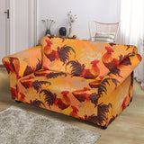 Red Rooster Chicken Cock Pattern Loveseat Couch Slipcover