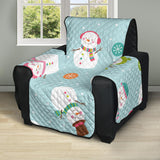Cute snowman snowflake pattern Recliner Cover Protector
