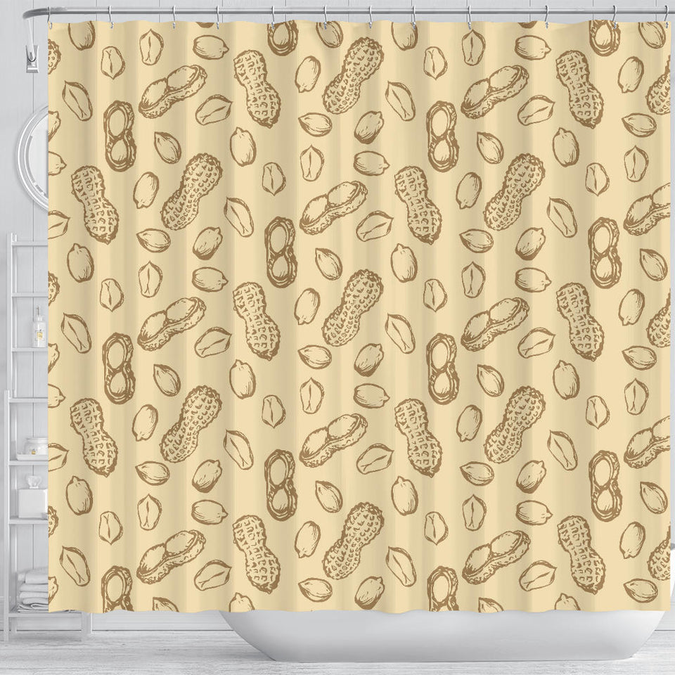 Hand Drawn Peanuts Pattern Shower Curtain Fulfilled In US