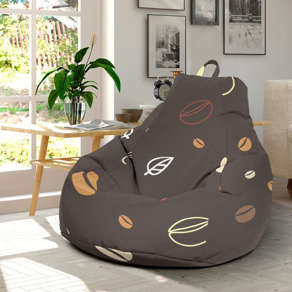 Coffee Bean Leave Pattern Bean Bag Cover