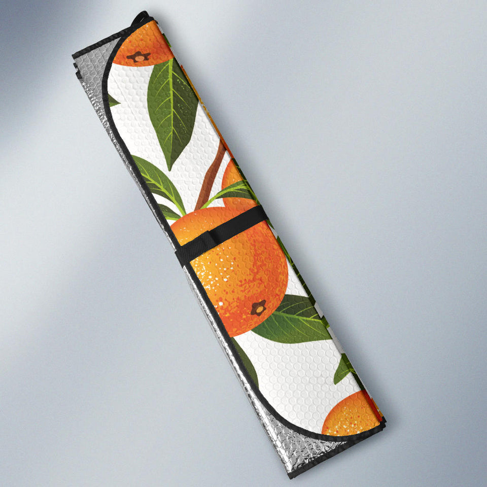 Oranges Pattern Background Car Sun Shade