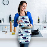 Polar Bear Winter Snow Pattern Adjustable Apron