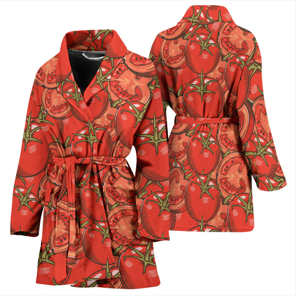 Red Tomato Pattern Women'S Bathrobe