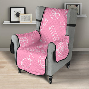 Sweet candy pink background Chair Cover Protector