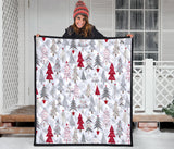 Cute Christmas Tree Pattern Premium Quilt