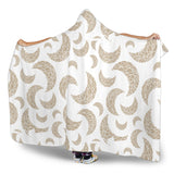 Cool Gold Moon Abstract Pattern Hooded Blanket