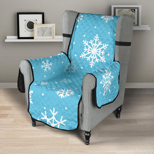 Snowflake pattern blue background Chair Cover Protector