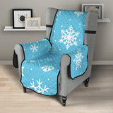 Snowflake pattern blue background Chair Cover Protector