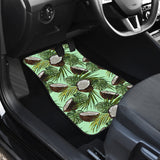 Coconut Pattern Print Design 02 Front and Back Car Mats