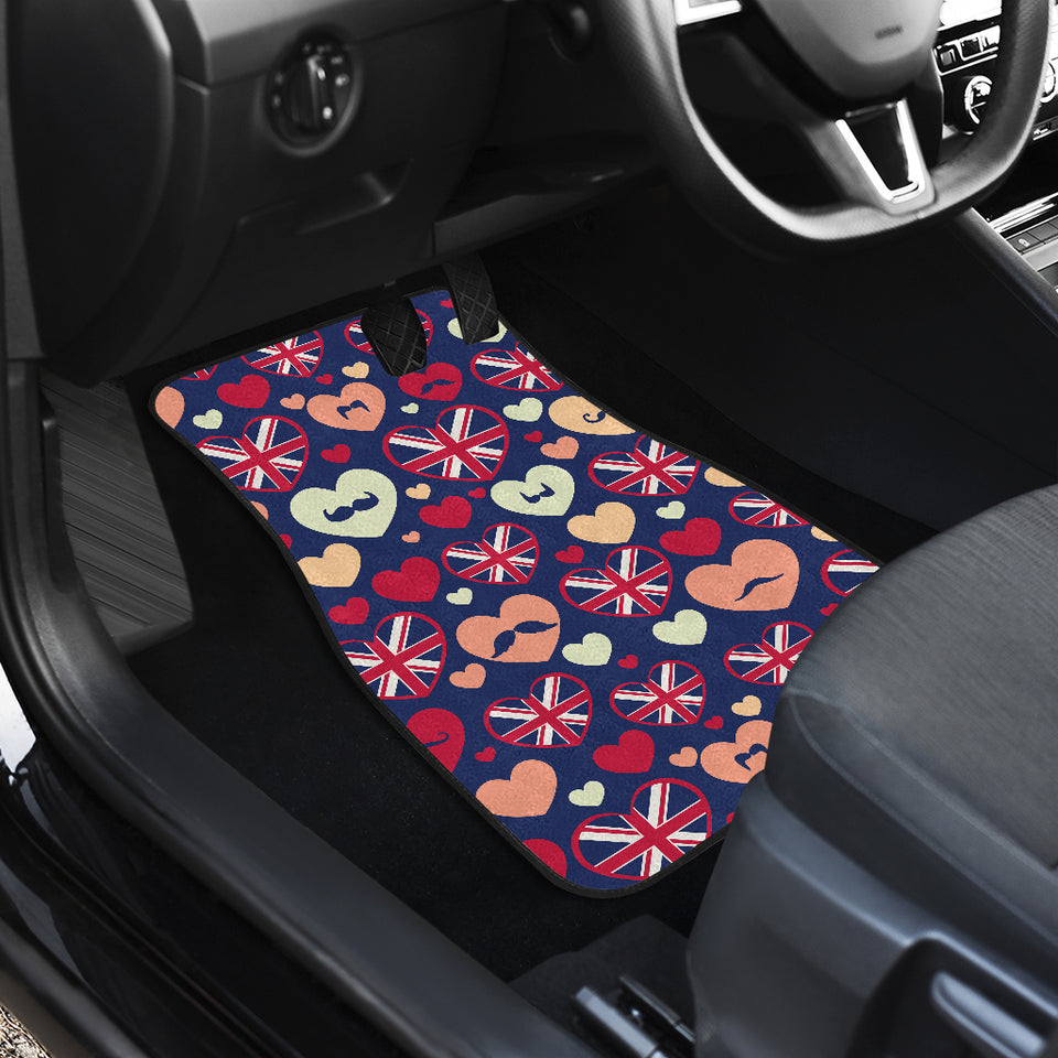 British Pattern Print Design 02 Front and Back Car Mats