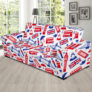 British Pattern Print Design 01 Sofa Slipcover