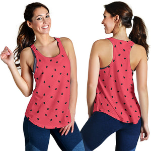 watermelon texture background Women Racerback Tank Top