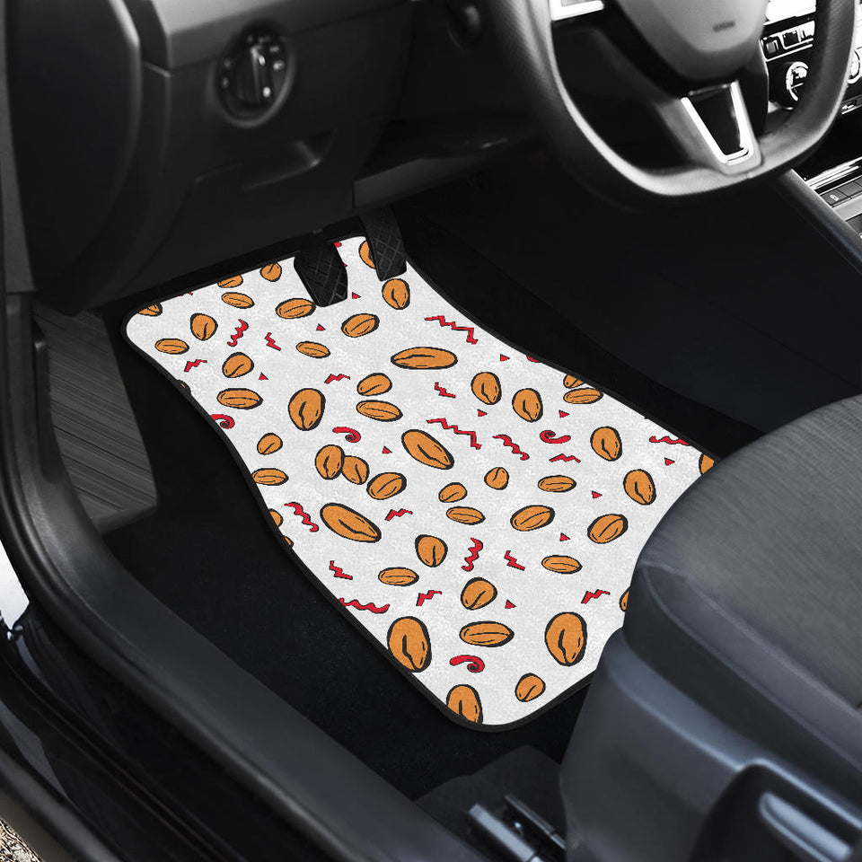 Peanuts Pattern Background Front Car Mats