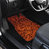 Cocoa Beans Tribal Polynesian Pattern Front And Back Car Mats