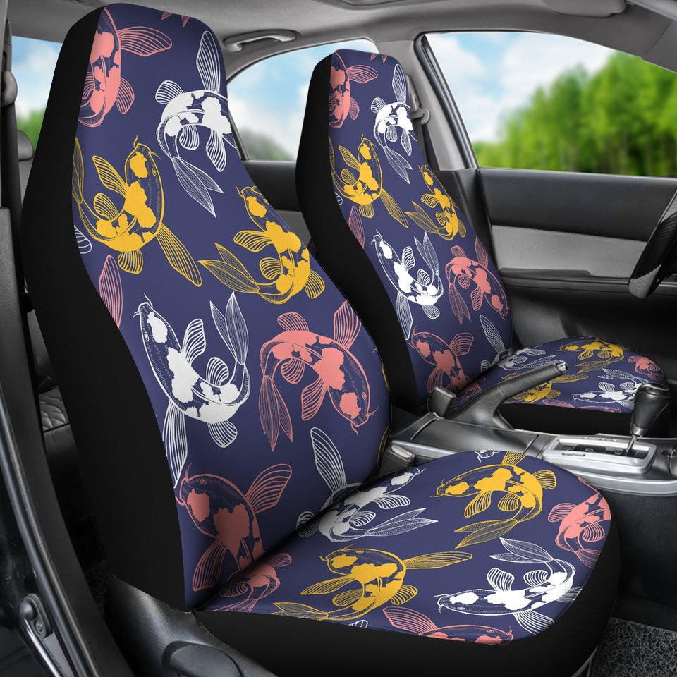 Koi Fish Carp Fish Pattern Universal Fit Car Seat Covers