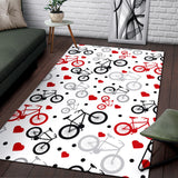 Bicycle Pattern Print Design 04 Area Rug