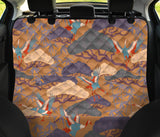 Bonsai Bamboo Stork Japanese Pattern Brown Theme Dog Car Seat Covers