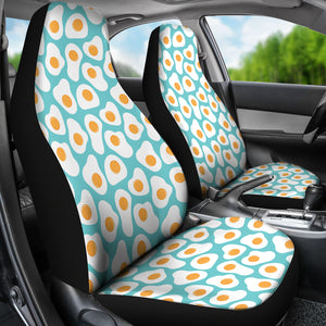 Fried Eggs Pattern Print Design 04 Universal Fit Car Seat Covers