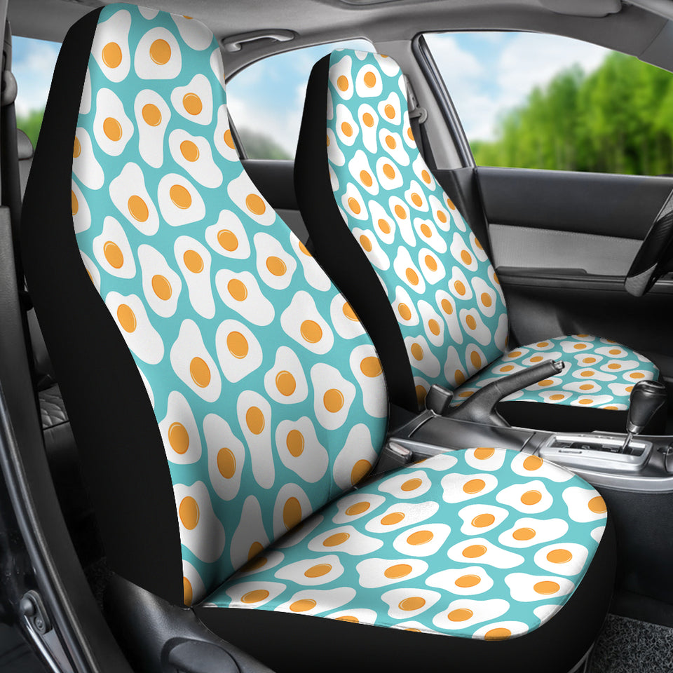 Fried Eggs Pattern Print Design 04 Universal Fit Car Seat Covers