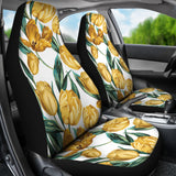 Yellow Tulips Pattern  Universal Fit Car Seat Covers