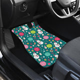Snowman Bird Decorative Elements Christmas Pattern Front Car Mats