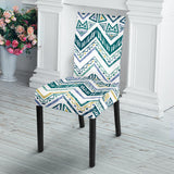 Zigzag  Chevron Paint Design Pattern Dining Chair Slipcover