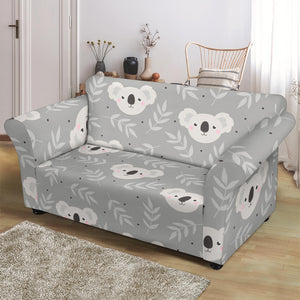 Cute Koala Leaves Pattern Loveseat Couch Slipcover