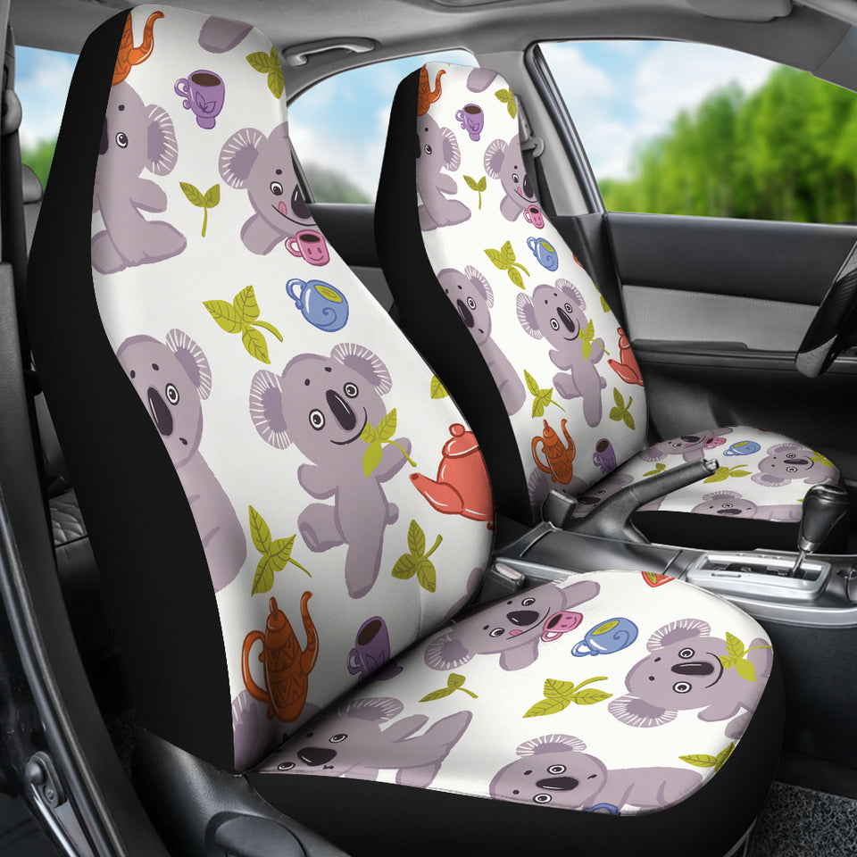 Cute Koalas Teapots Tea Universal Fit Car Seat Covers