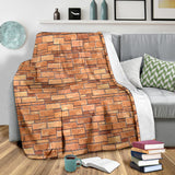 Brick Printed Pattern Print Design 04 Premium Blanket