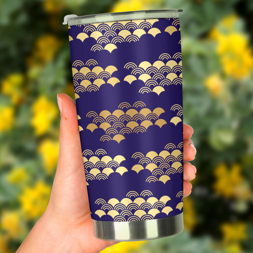 Beautiful Japanese Fan Pattern Tumbler