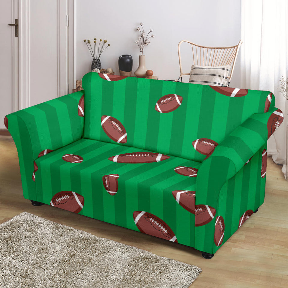 American Football Ball Field Background Loveseat Couch Slipcover